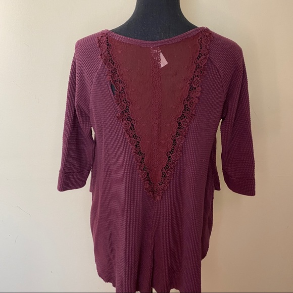 Size S | Free People Hi-Lo Lace Back Shirt - Picture 14 of 14